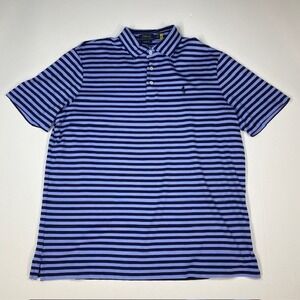 Polo Ralph Lauren‎ Striped Polo Shirt Mens Large Classic Fit Blue